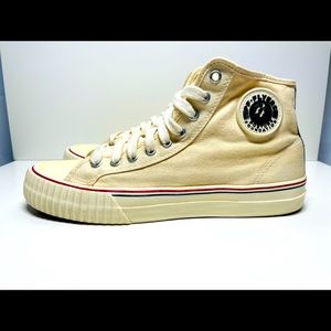 PF Flyers Cream High Top Men’s 9.5 Women’s 11